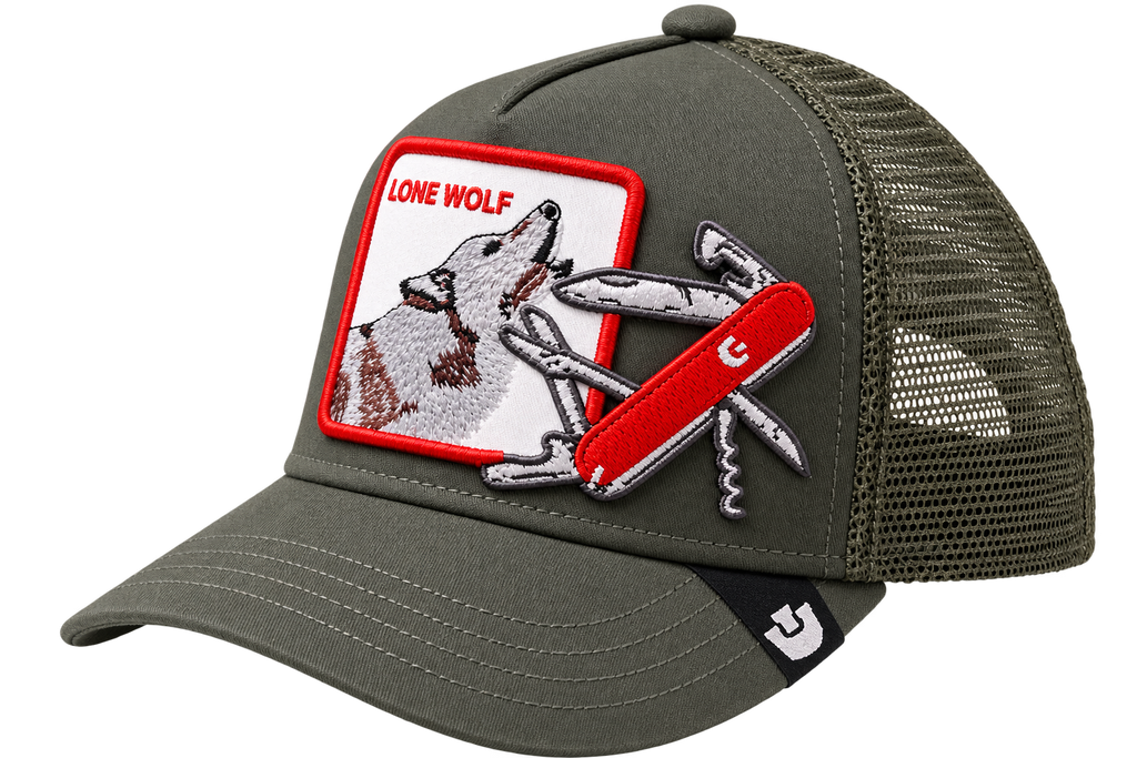 Gorra Goorin Bros Lone Wolf Utility Verde Militar – Trucker Premium