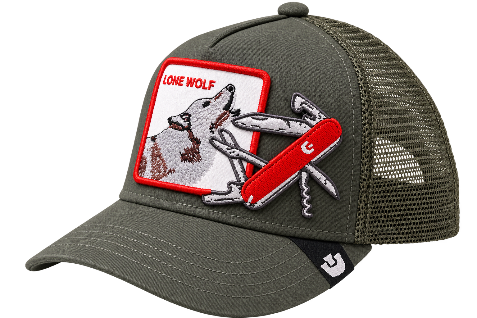 Gorra Goorin Bros Lone Wolf Utility Verde Militar – Trucker Premium
